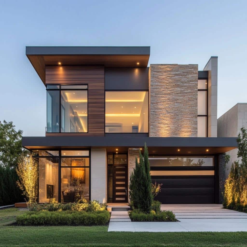 Casa con fachada moderna en Puebla